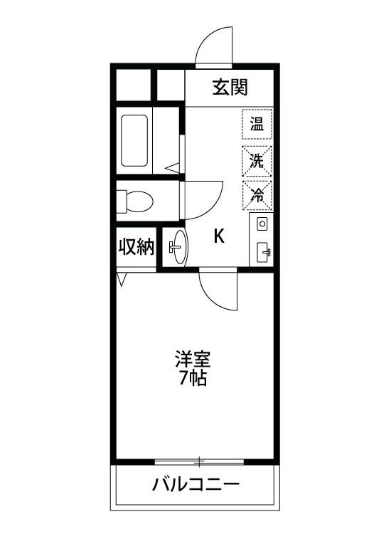 LILY-BE北沢(1K/1階)の間取り写真