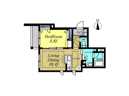 シャーメゾン小杉(1LDK/1階)の間取り写真
