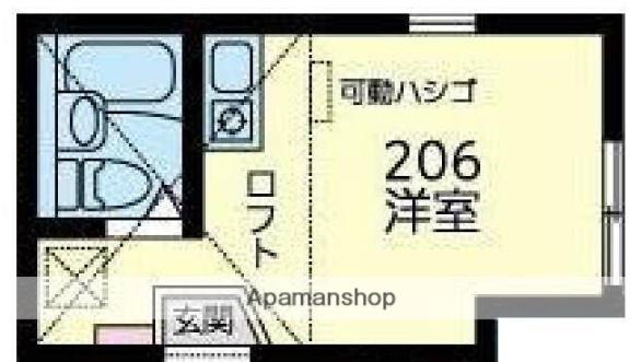 ユナイト井土ヶ谷スウィーツベリーオペラ(ワンルーム/2階)の間取り写真