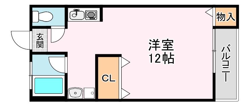 アベニール駒井沢(ワンルーム/1階)の間取り写真