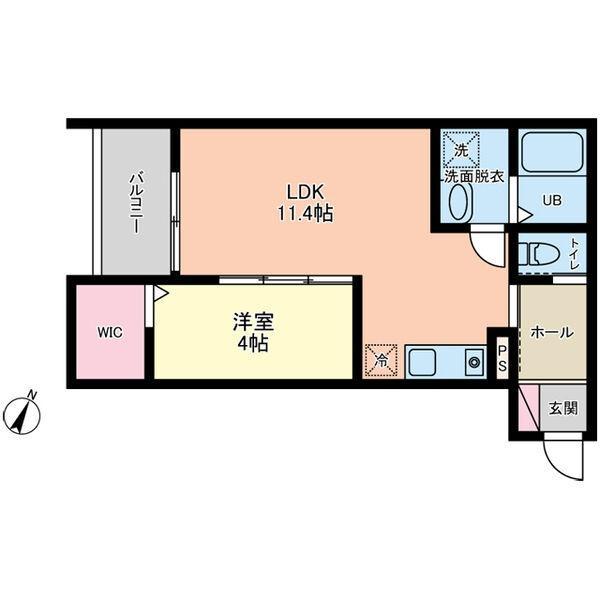 VILLA POIRE(1LDK/3階)の間取り写真