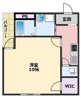 フジパレス武庫川(1K/1階)の間取り写真