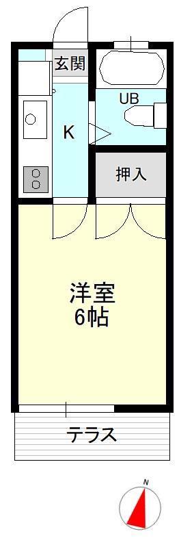LIBRE(1K/1階)の間取り写真