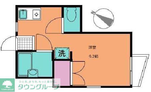 HX日吉(1K/2階)の間取り写真