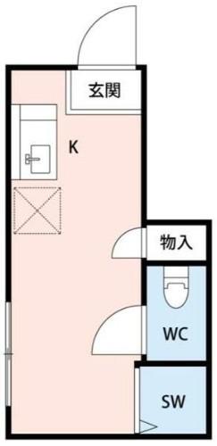 サークルハウス東松原(ワンルーム/1階)の間取り写真