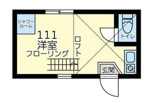 ユナイト保土ヶ谷テアトロ・グレーコ(ワンルーム/1階)の間取り写真