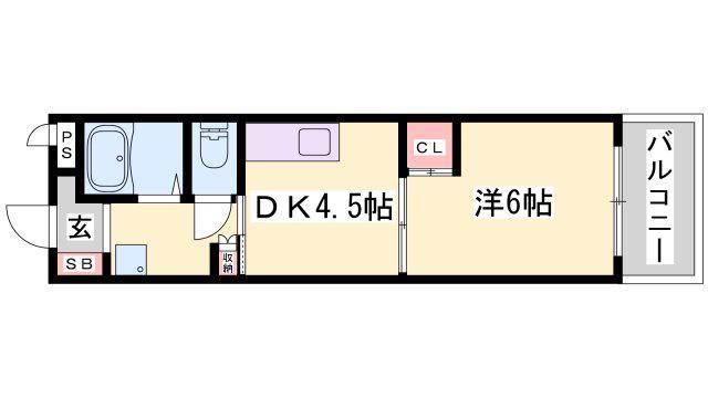 カサグランデモモ(1DK/1階)の間取り写真