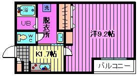 J-MAISON南浦和I(1K/1階)の間取り写真