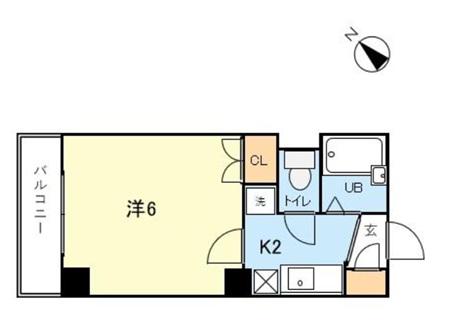 日本橋荒木ビル(1K/2階)の間取り写真