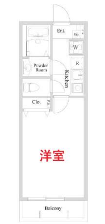 ブランミュール西馬込II(1K/1階)の間取り写真