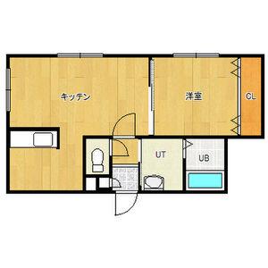 ドルチェヴィータ(1LDK/2階)の間取り写真