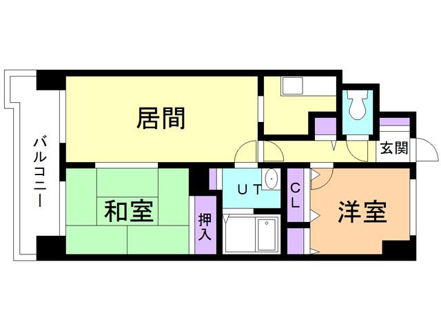 ティアラ高砂ハイツ(2LDK/2階)の間取り写真