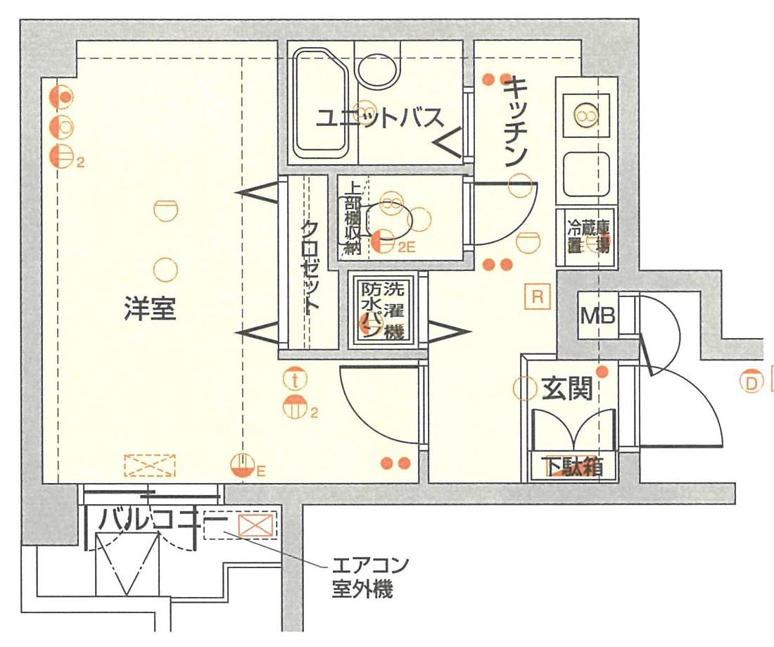 グランヴァン池袋西(1K/3階)の間取り写真