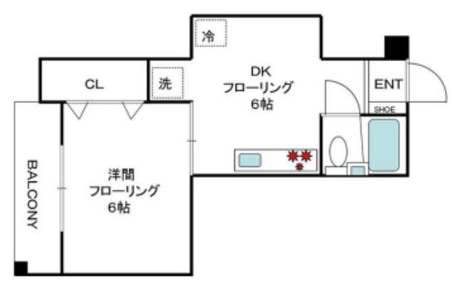 シーダエム阿佐谷(1DK/3階)の間取り写真