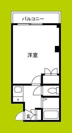 コウジィコート菅原(1K/6階)の間取り写真