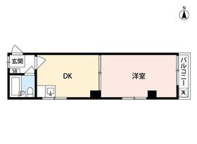 アップルアイレジデンス(1DK/4階)の間取り写真