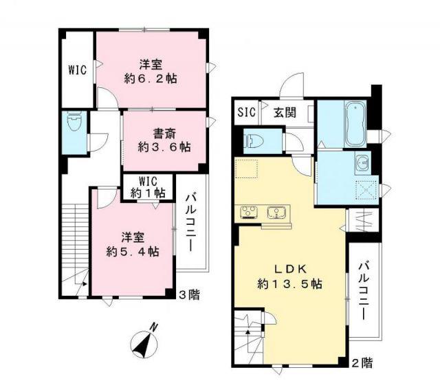 ピノシークル(3LDK/2階)の間取り写真