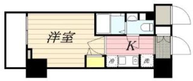 N-STAGE 三郷(1K/8階)の間取り写真