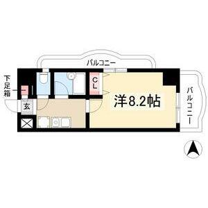 現代ハウス新栄(1K/9階)の間取り写真