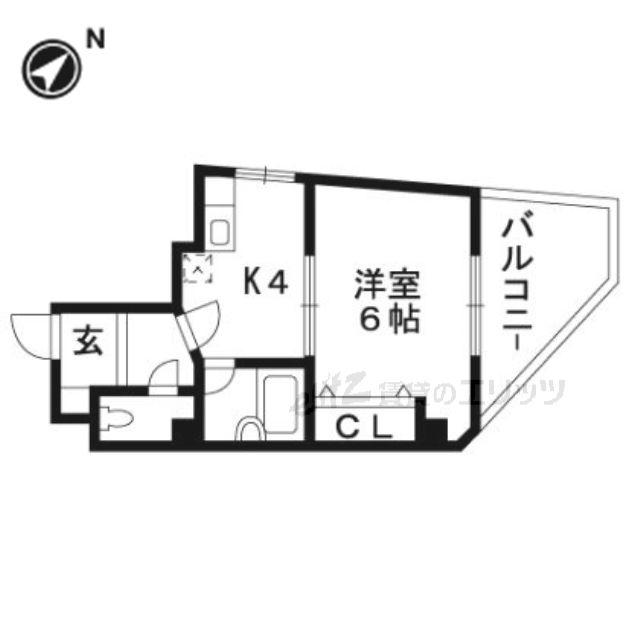 アンフィニィ庄III(1K/1階)の間取り写真