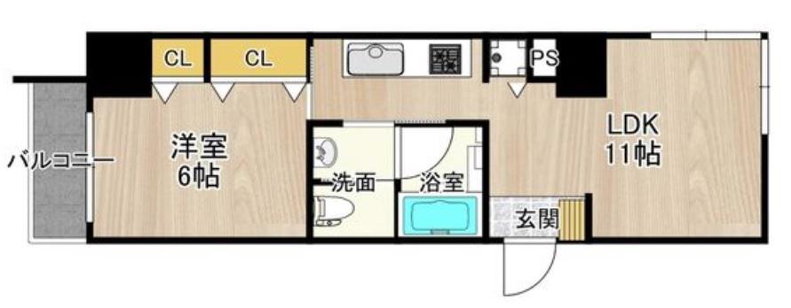 CITY SPIRE日本橋高津(2LDK/10階)の間取り写真