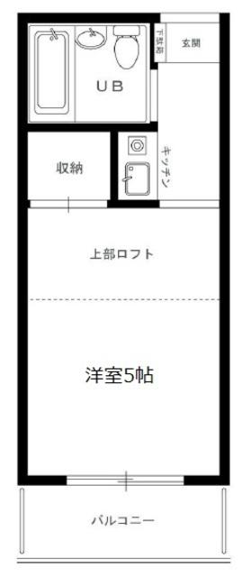 レオパレス武蔵新田(1K/1階)の間取り写真