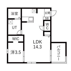TOYODA FIKA(1LDK/3階)の間取り写真