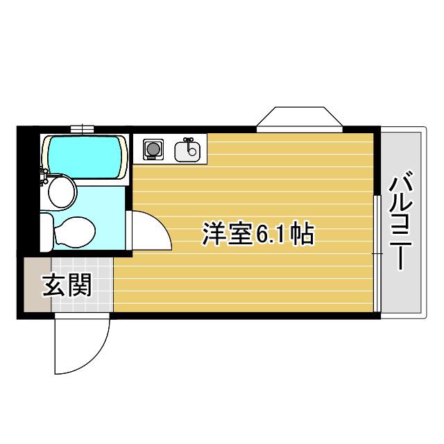 花の希ハイツ(ワンルーム/3階)の間取り写真