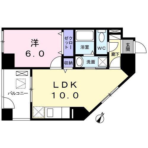 プラシード カーサIII(1LDK/1階)の間取り写真