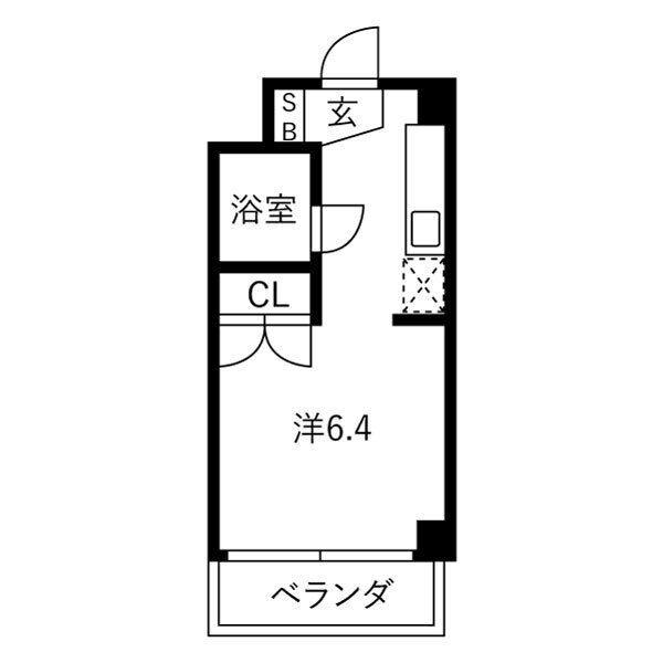 コスモシティ88(ワンルーム/4階)の間取り写真
