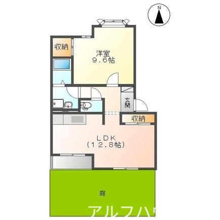 メゾン M(1LDK/1階)の間取り写真
