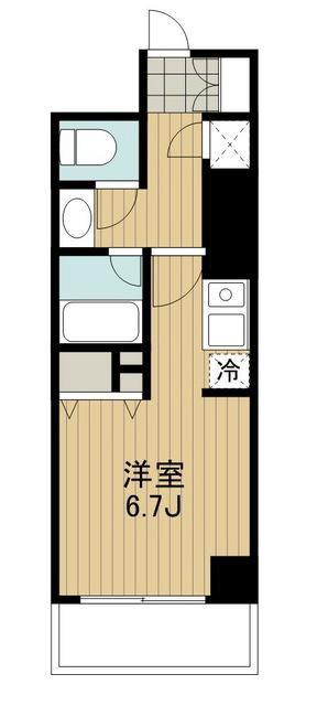 HF駒沢大学レジデンスTOWER(ワンルーム/18階)の間取り写真