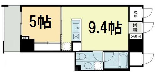 ベルファース本郷弓町(1LDK/3階)の間取り写真