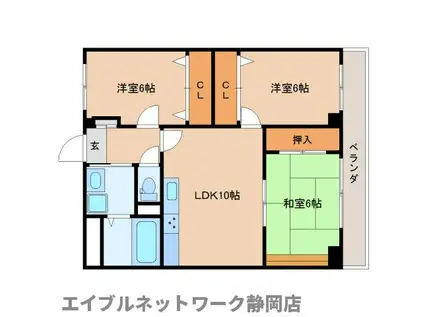 MAISON DE CALM(3LDK/3階)の間取り写真
