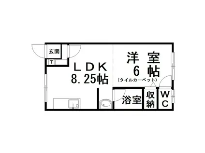 アートライフ西庶路(1LDK/1階)の間取り写真