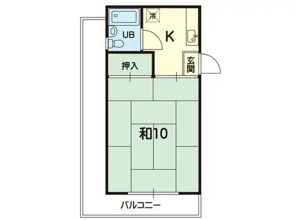 ポエム50(1K/4階)の間取り写真