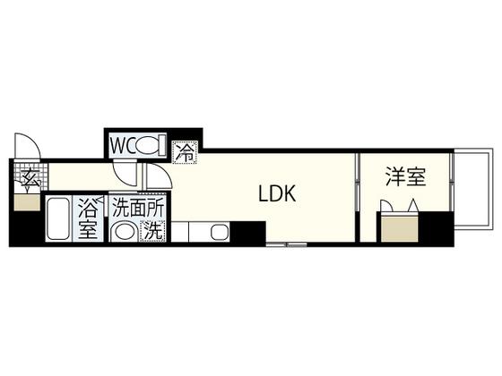 月光東蟹屋(1LDK/3階)の間取り写真
