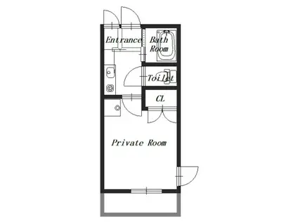COCOパレス(1K/3階)の間取り写真
