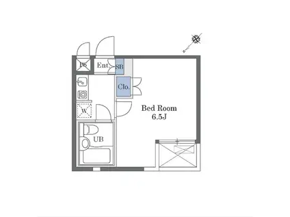プリンセスライン駒沢(1K/3階)の間取り写真