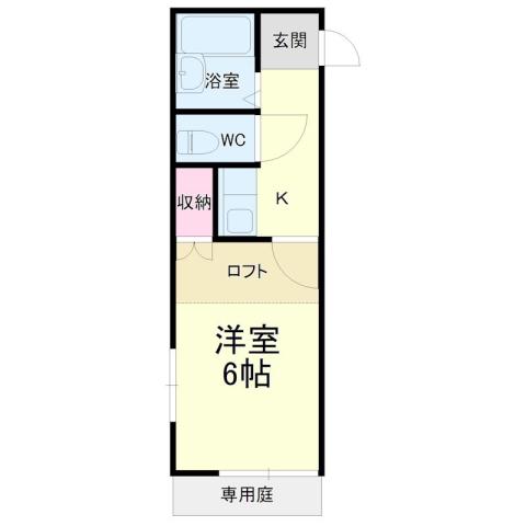 ネオパレス(1K/1階)の間取り写真