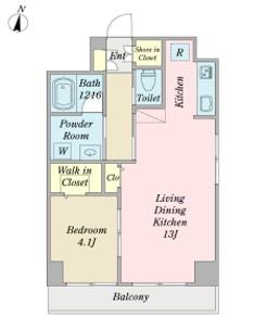ONEHOUSE上杉(1LDK/6階)の間取り写真