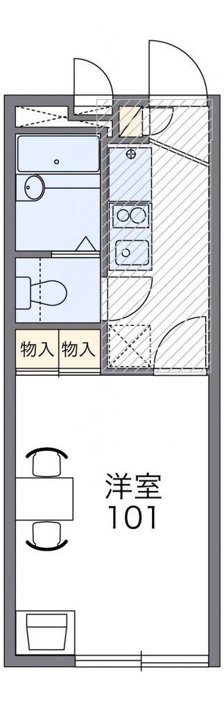 レオパレスグランパルクNS(1K/1階)の間取り写真