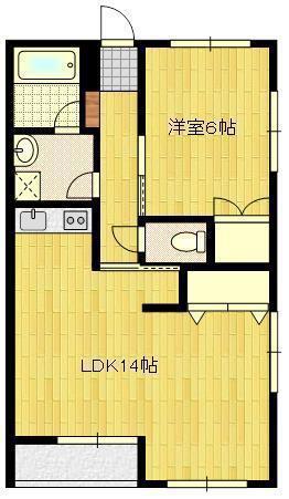 オレンジコーポ(1LDK/3階)の間取り写真