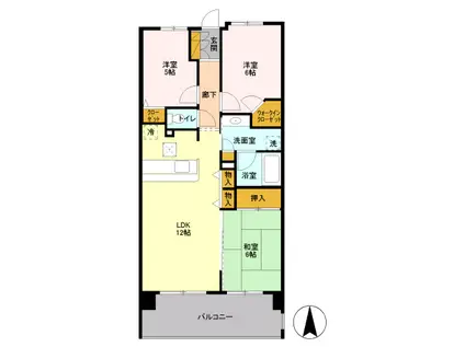 プレミスト見川(3LDK/1階)の間取り写真