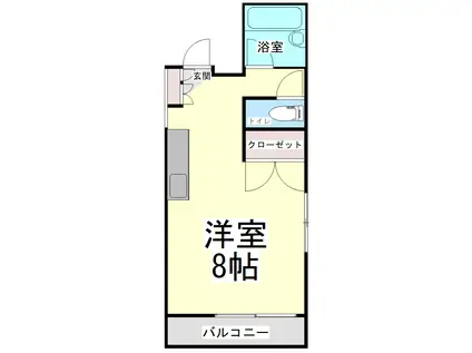 パルム荒田(ワンルーム/5階)の間取り写真