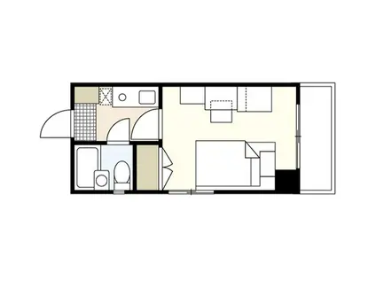 インパクト広瀬町I(ワンルーム/4階)の間取り写真