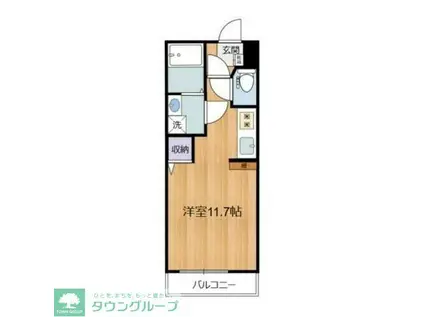 メゾン柿の木(ワンルーム/2階)の間取り写真