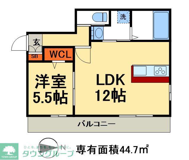イーストレジデンス(1LDK/1階)の間取り写真