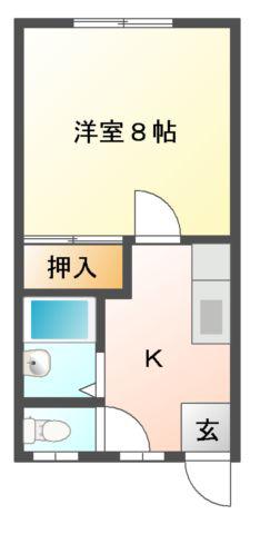 田端荘(1K/1階)の間取り写真
