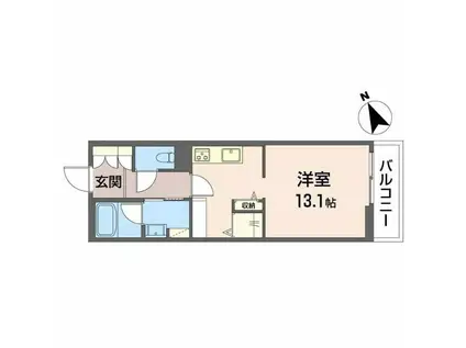 シャーメゾン桜ステージ(ワンルーム/2階)の間取り写真